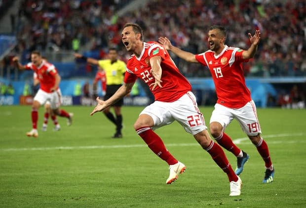 इजिप्टलाई हराउदै रुस अन्तिम १६ को नजिक