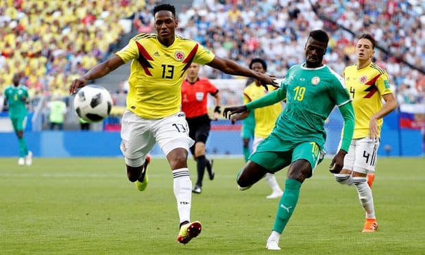 पहिलो हाफमा सेनेगल र कोलम्बियाको बराबरी