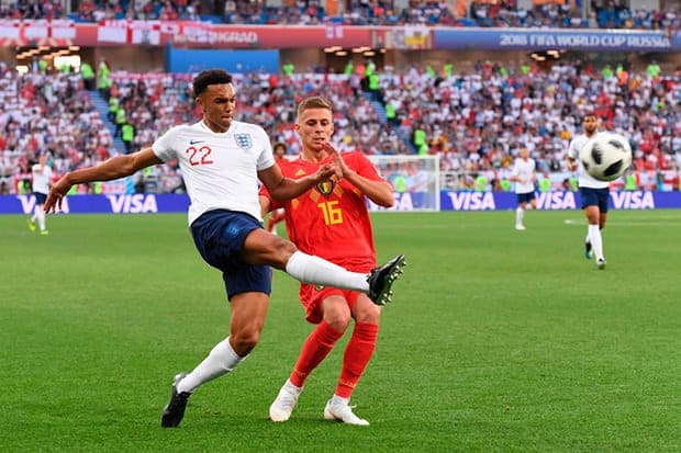 पहिलो हाफमा  इंग्ल्यान्ड र  बेल्जियमको बराबरी