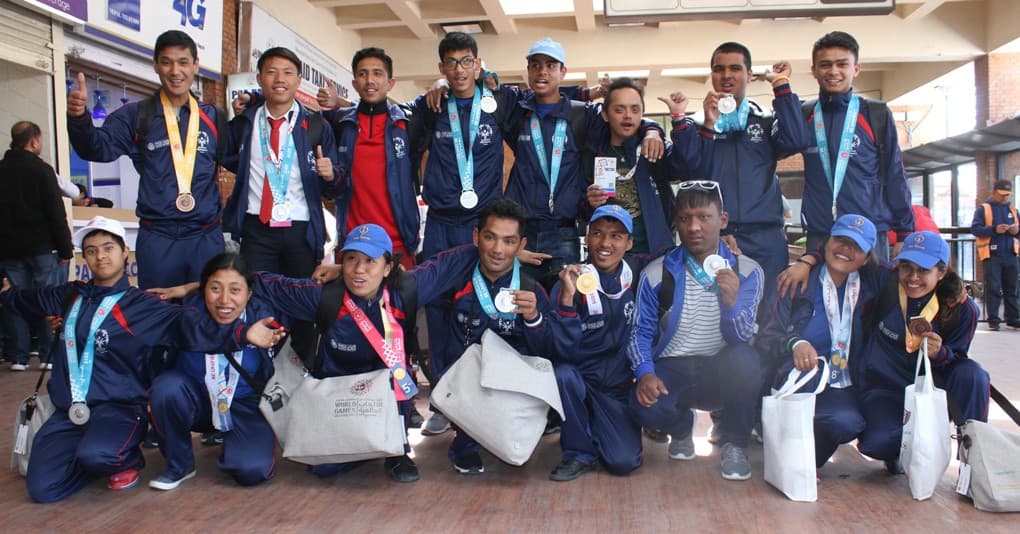 पदक विजेता नेपाली टोली स्वदेश फिर्ता
