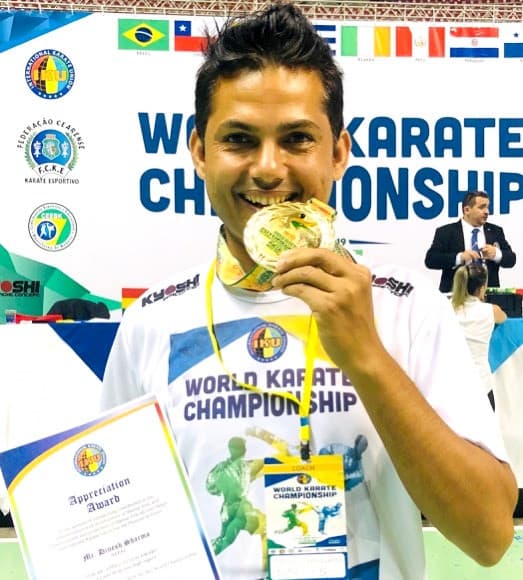 विश्व कराते च्याम्पियनसिपमा शर्मा सम्मानित