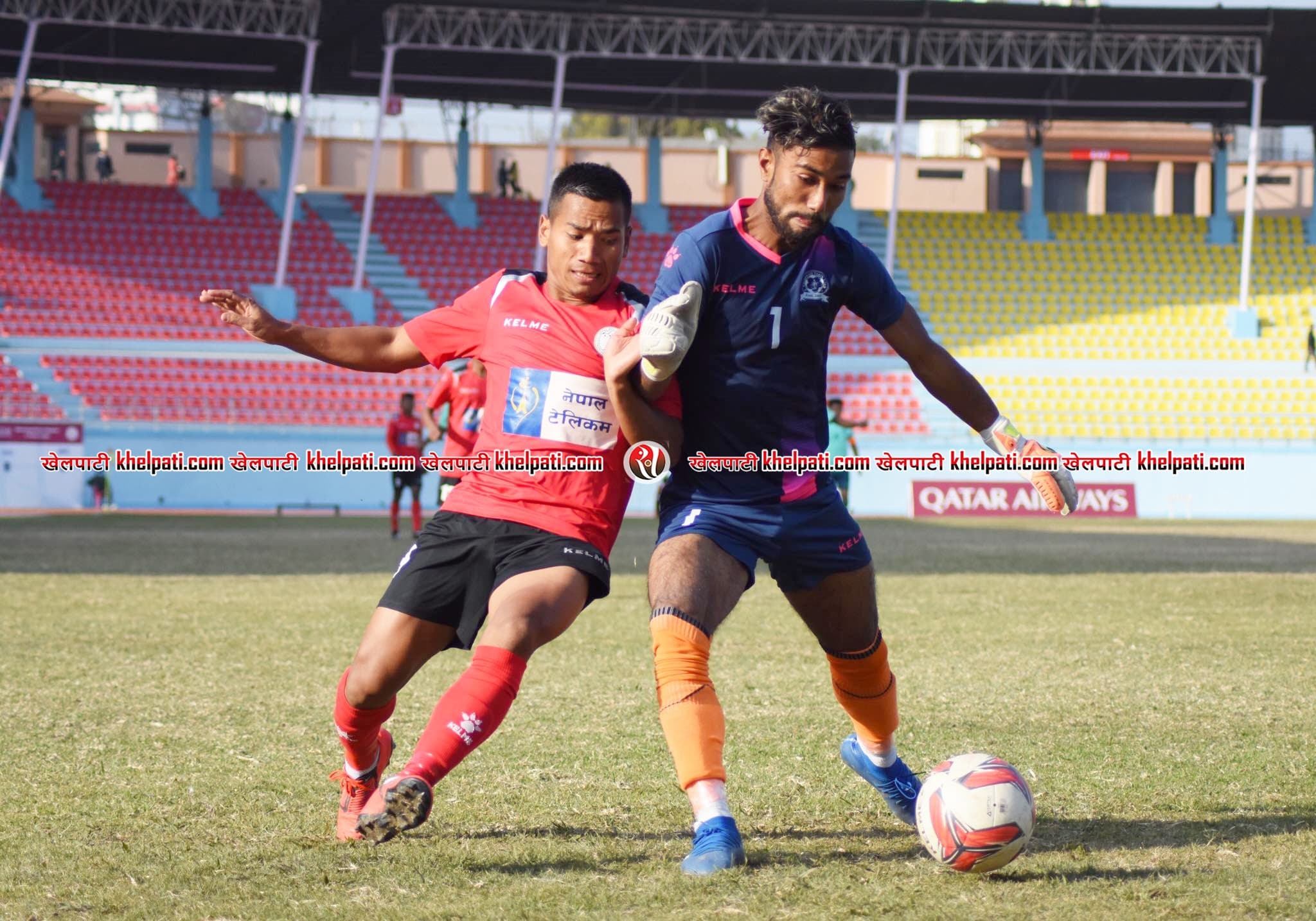 पहिलो हाफमा पुलिस र सरस्वतीको बराबरी