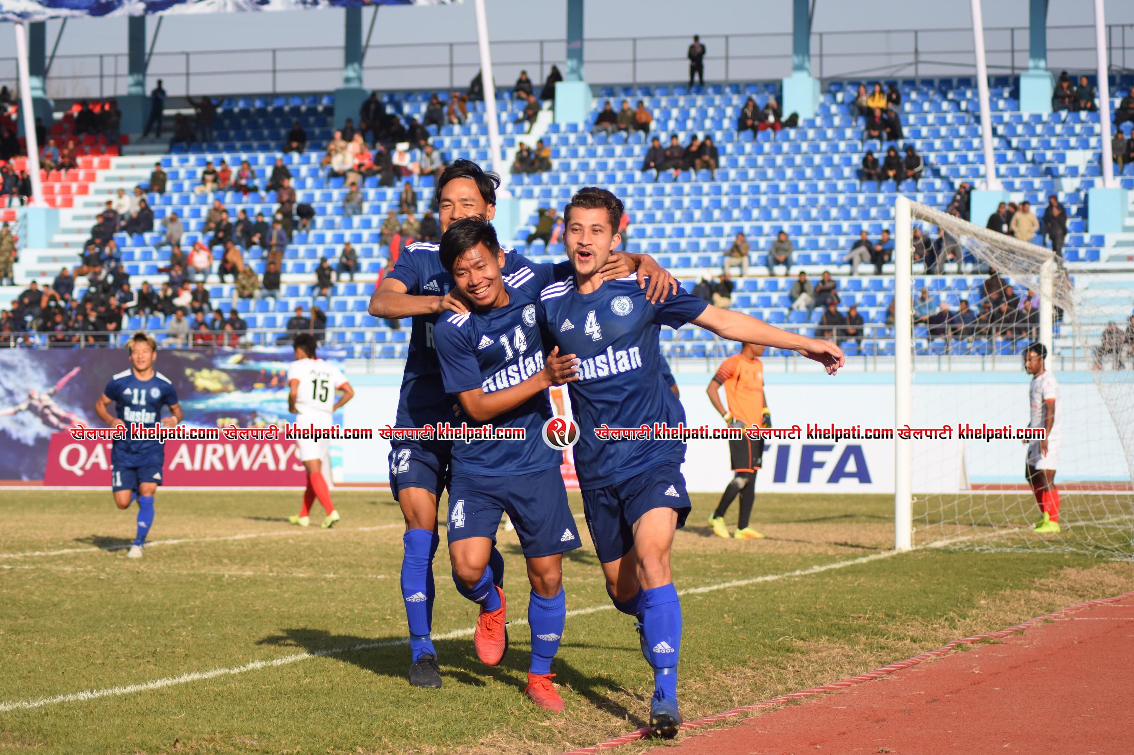 पहिलो हाफमा थ्री स्टारलाई १-० को अग्रता