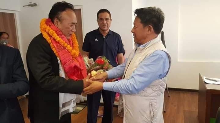 मानार्थ अध्यक्षलाई एन्फामा स्वागत