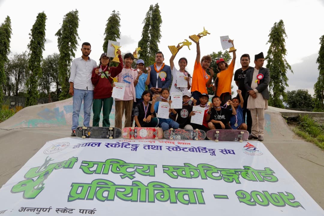 स्केटबोर्डमा समिर र पेम्बा च्याम्पियन