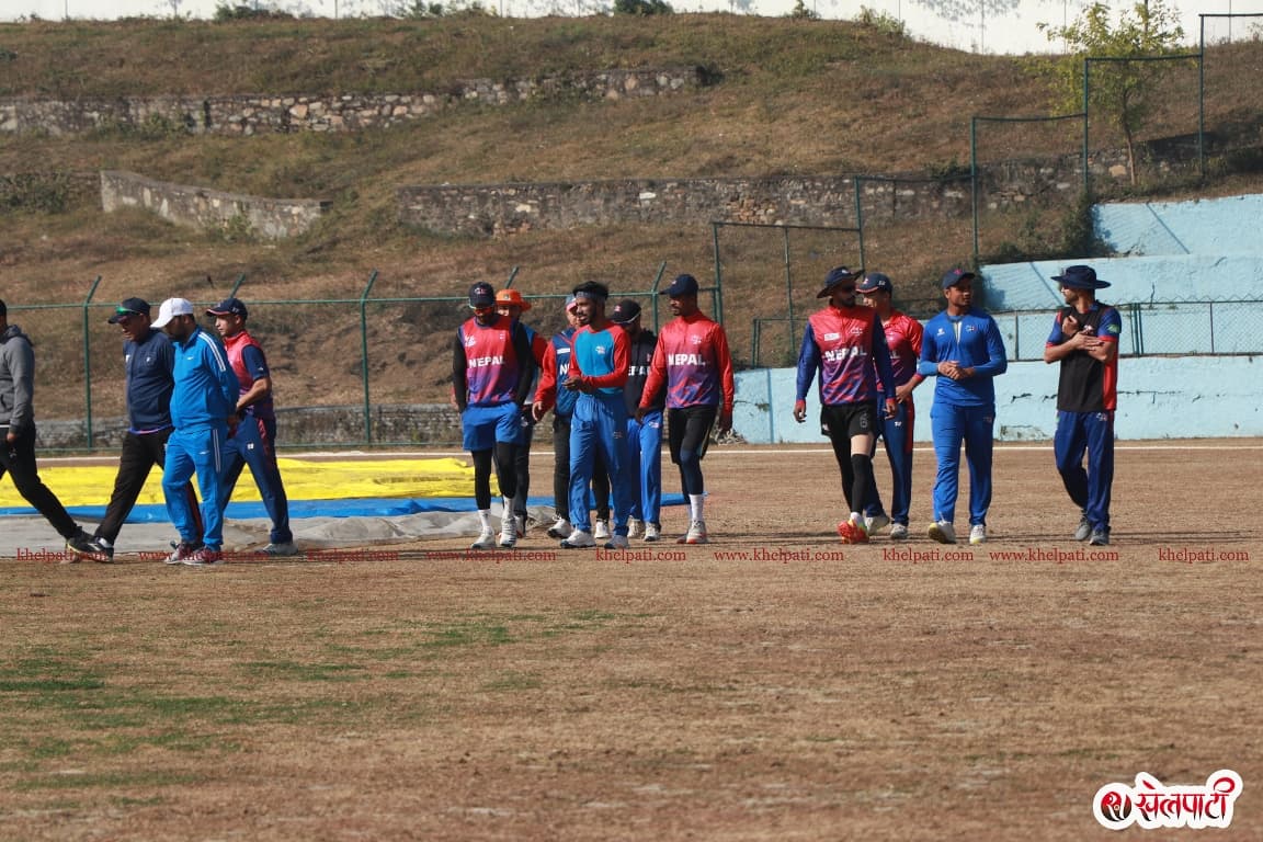 राष्ट्रिय क्रिकेट टिमको बन्द प्रशिक्षण सुरु