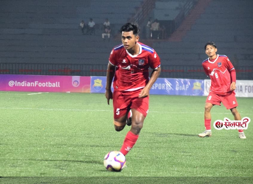 भारतसँग २ गोलले पछि पर्‍यो नेपाल