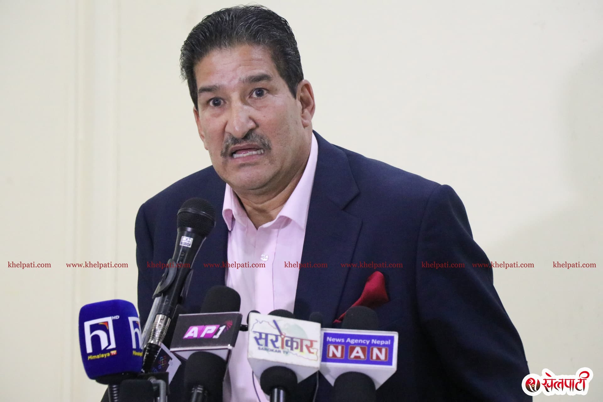 एन्फा चुनावको मुखमा गणेश थापाको पत्रकार सम्मेलन