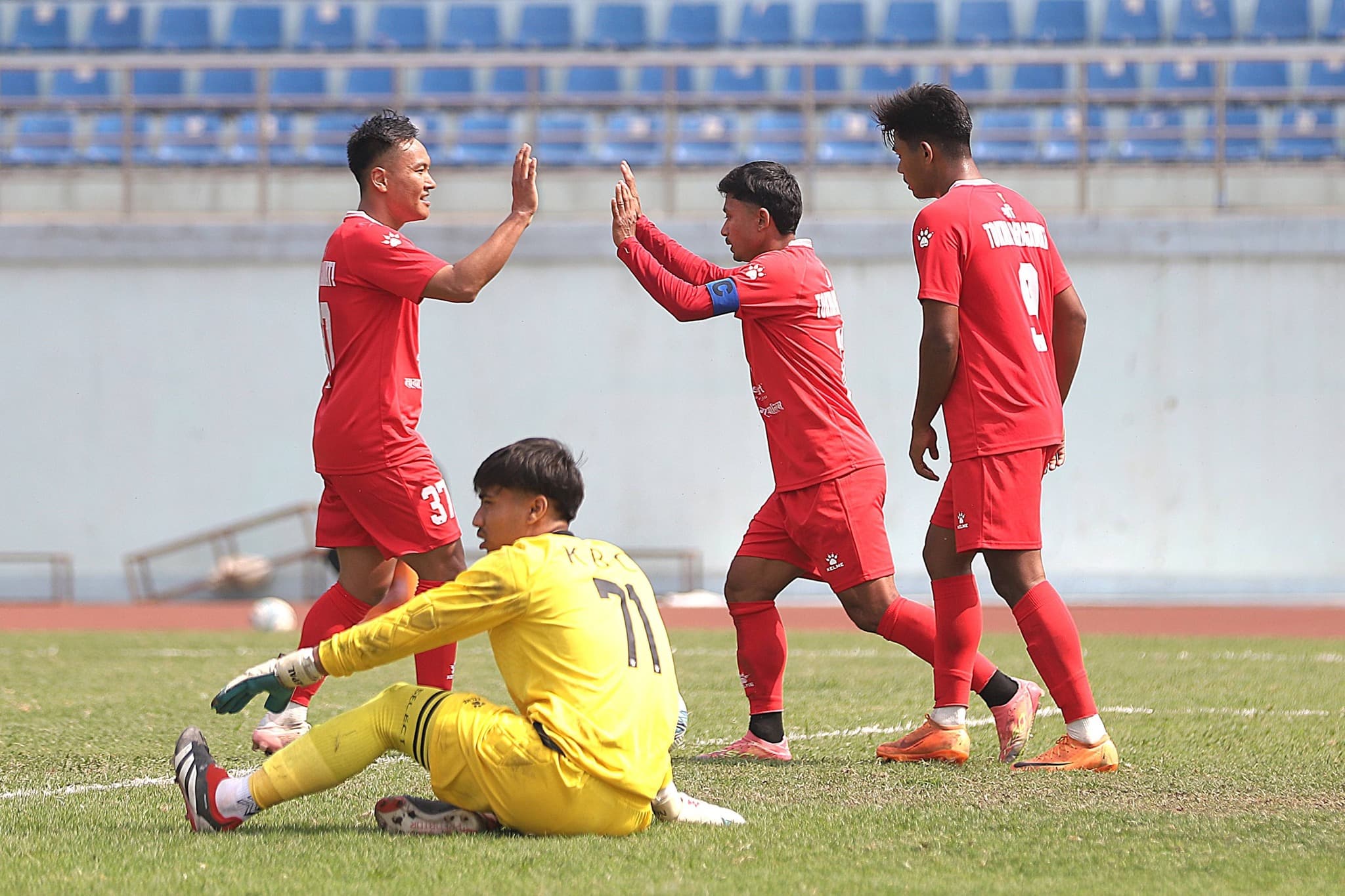 भगवतीले गोल बर्साउँदा सुजनको ह्याट्रिक