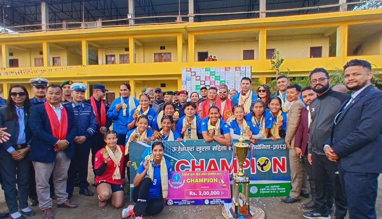 अर्जुनधारा महिला भलिबलको उपाधि पुलिसलाई