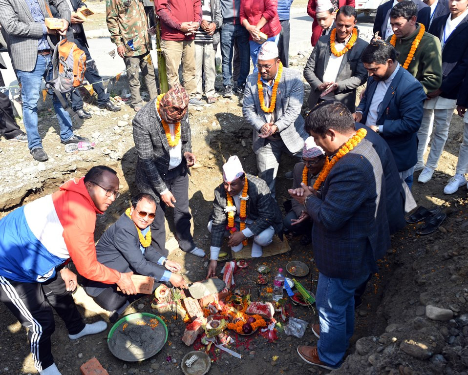 पोखरा रंगशालाको शिलान्यास, १३ औं साग अघि निर्माण सकिने