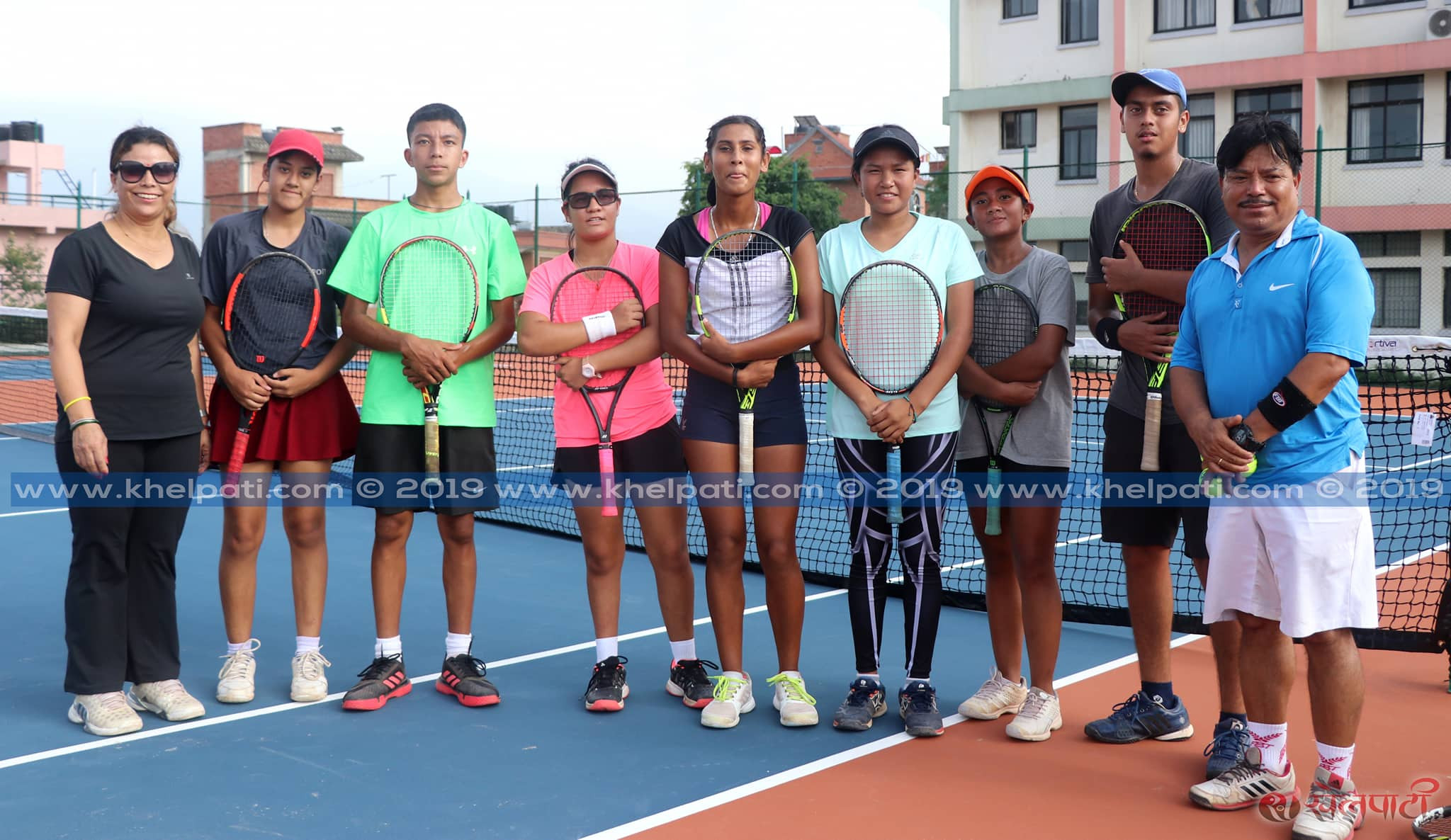 टेनिसको हार्ड कोर्टमा खेलाडीको प्रशिक्षण (फोटो फिचर)