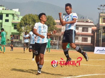 एनआरटीविरुद्व मनाङलाई २–० को अग्रता