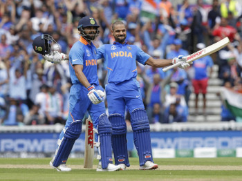 धवनको शतकमा भारतको फराकिलो लक्ष्य