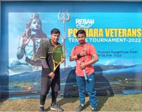 भिष्म र राजेश रेवान पोखरा भेट्रान्स टेनिसको फाइनलमा