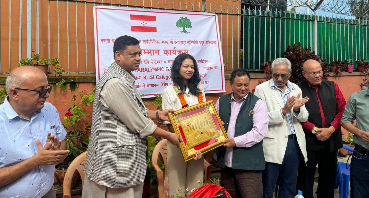 पलेशालाई कांग्रेस बागमती प्रदेशको सम्मान